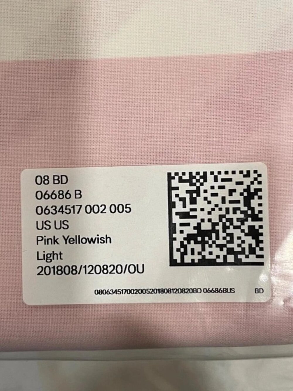 H&M Home Twin Pink Striped Cotton Duvet Cover Set NWT - Picture 4 of 5